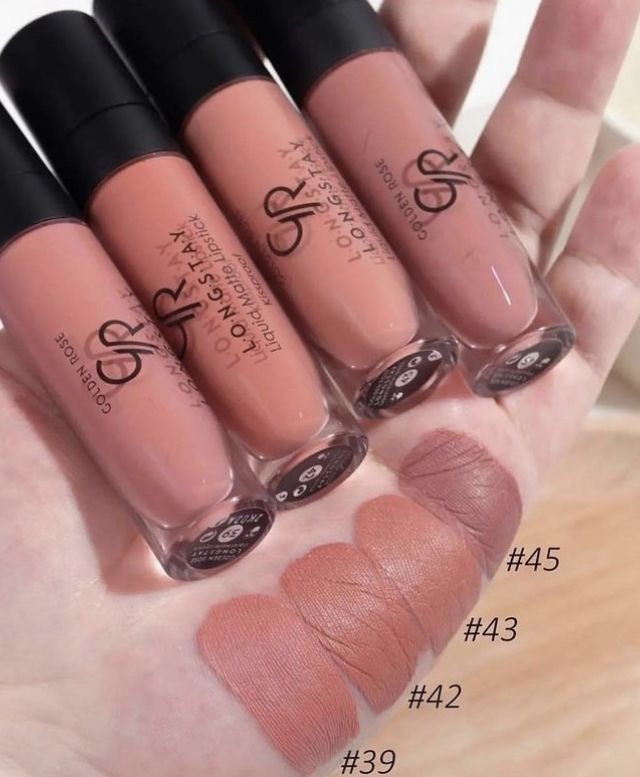 رژ مایع مات گلدن رز Longstay Liquid Matte Lipstick – رنگهای نود و پرطرفدار ۳۳، ۳۴، ۳۵، ۳۶، ۳۷، ۳۹، ۴۲، ۴۳ و ۴۵